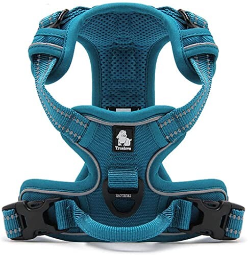 cocomall 犬用ハーネス 犬用胴輪 ドッグ ペット用品 お出かけハーネス 3M反射材料 訓練 ナイロン製 小型犬、中型犬、大型犬に向け 通気性 調節可能 おしゃれ(S, ロイヤルブルー)