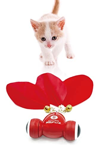 NEKOIRI 猫 おもちゃ KiTiFISH 自動 電動 羽 鈴 回転 USB充電 一人遊び ペット用品 猫用 猫玩具 (本体)の通販は