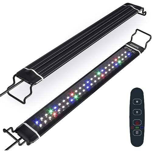 水槽ライト LEDライト タイマー付き 3つの照明モード 46-66cm水槽対応 ライト 水槽用ライト 明るさ調整 スライド式 48個LED 5色発光 50000時 観賞魚飼育 水草育成 省エネ 淡水＆海水両用の通販は