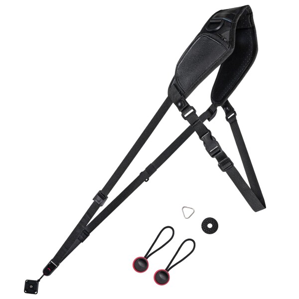 (Cobby) カメラストラップ  アンカーリンクス 一眼レフ・ミラーレスカメラ・デジカメなど用 調節可能 Arca-Swiss規格プレート付 (ブラック) 4,796円