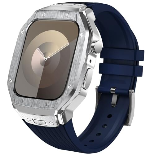 (YOFITAR) for Apple Watch バンドとケースと背面ケースの3in1一体型デザイン 45mm/44mm apple watch 一体型バンド Apple Watch Series 9/SE/8/7/6/5/4対応 メンズ かっこいい アップルウォッチ バンド カバー付の通販は 5,364円