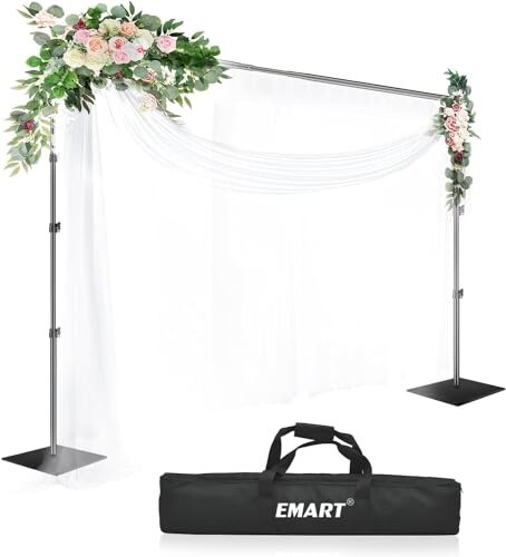 EMART 背景スタンド 撮影スタンド 300x300cm 幅、高さ調節可能 スチールベース 背景布/グリーンバックスタンド パーティー、結婚式、写真