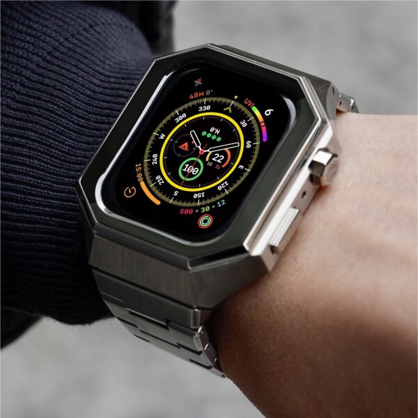 RACINGPREMIUM) カスタムAppleWatchフルシリーズ44/45mm高級鋼製 RACINGPREMIUM) カスタムAppleWatchフルシリーズ44/45mm高級鋼製