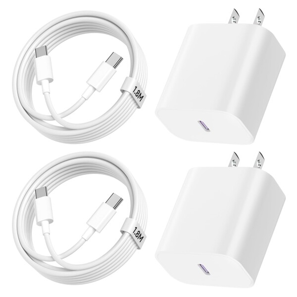 For iphone17-充電器-タイプc 20W-PD-急速充電器 USB-C (2個セット