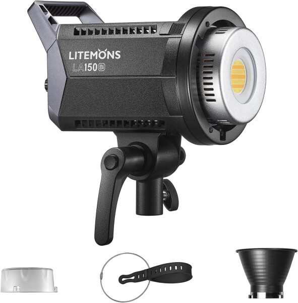 GODOX Litemons LA150BI LEDビデオライト Bowensマウント アプリ制御可能 0-100%明るさ調節 2800-6500k 超軽量デザイン 1.4kgコンパクト