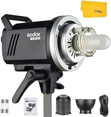 GODOX MS300 コンパクト スタジオ ストロボ フラッシュ 300W、2.4G ワイヤレス X システム ポータブル モノライト ボーエンズマウント 結