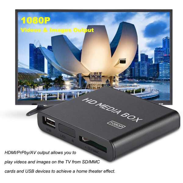 フル HD ミニ ボックス メディア プレーヤー 1080P HDMI 出力付きメディア プレーヤー ボックス HDMI メディア プレーヤー ウルトラ HDMI