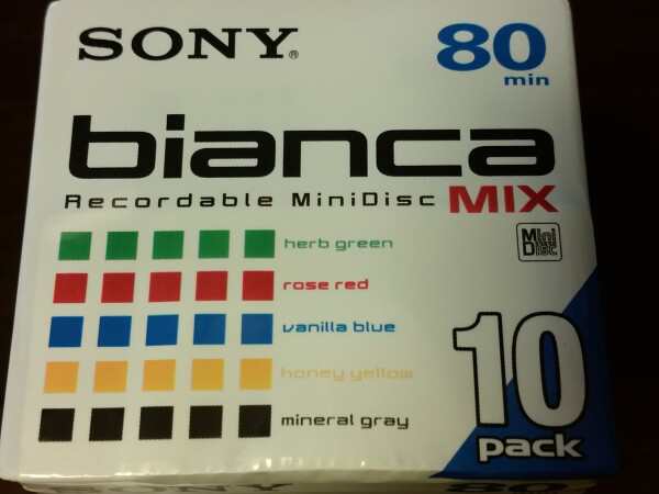 SONY ソニー MD bianca 80min 10pack Recordable MiniDisc MIX