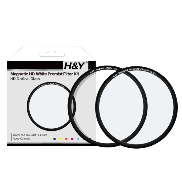 H&Y ソフトフィルター 67mm マグネティック HD ホワイトプロミスト 1/2 フィルターキット マグネット式 薄枠 帯電防止 防汚 撥水 防傷 MW2-67