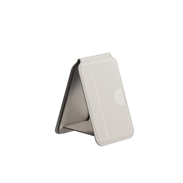 Allite MagSafe対応 カードケース＆スマホスタンド : MagSafe財布 3枚収納 マグネットカードホルダー 動物友善皮革・角度調整可能 ヴィーガンレザー iPhone 15/15 Plus/15 Pro/15 Pro Max/14/13/12対応 ブラの通販は