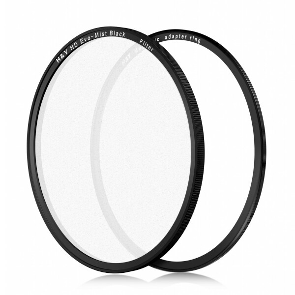 H&amp;Y ブラックミスト 95mm EVO ブラックプロミスト 1/2 フィルターキット マグネット式 ねじ込み式両対応 薄枠 帯電防止 防汚 撥水 防傷 EB2-95_1