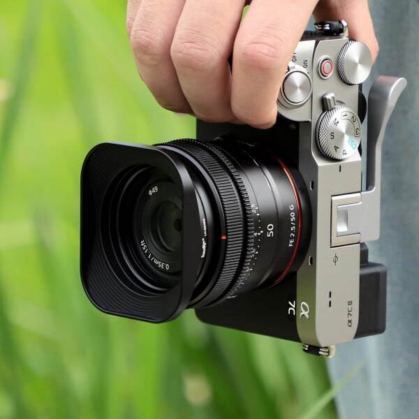 Haogeレンズフードメタルスクエアバヨネット にとって に適用 Sony FE