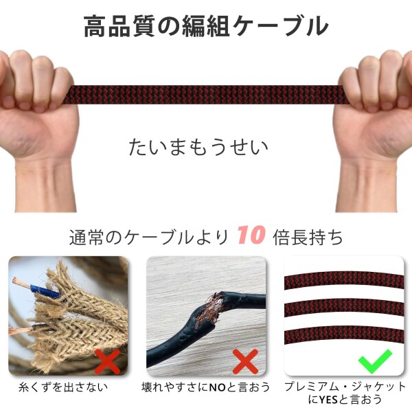 Preffair 13 AWGハイファイスピーカ電線単線 、バナナプラグ付スピーカーケーブル 、高抗EMI/RFI無酸素銅OFCスピーカーケーブル バナナプラグ、耐干渉性磁気リング付き (1.5m/4.9ft)_3