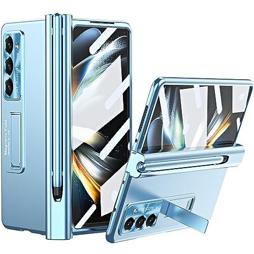 Miimall対応Galaxy Z Fold 5 docomo SC-55D /AU SCG22 ケース 液晶フィルム ペン付き スタンド機能 全面保護 耐衝撃 気泡防止 ギャラクシー ゼット フォールド 5 カバー ワイヤレス充電 装着簡単 超軽