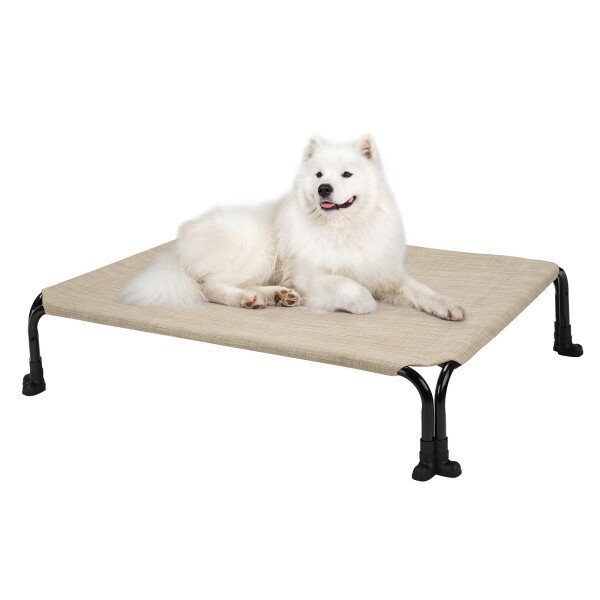 Veehoo 犬 ベッド 高架式 ドッグコット 大型犬用 ペットベッド 屋外 コットベッド 洗濯可能 通気性 メッシュ ポータブル スタンディング 両足滑り止め フィート 屋内 屋外 キャンプベッドの通販は