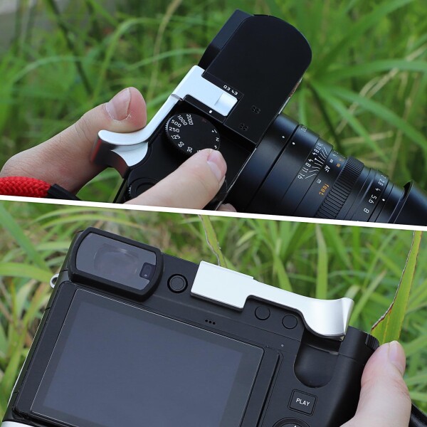 Haoge メタルサムアップグリップ ライカQ3カメラサポートハンドグリップアクセサリー THB-Q3W ホットシューサムアップレスト_2