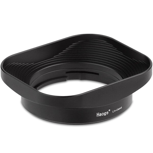Haoge LH-OM45 メタルスクエアレンズフード Olympus M.ZUIKO DIGITAL