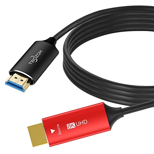 Twozoh 8K ファイバー HDMI ケーブル 15M 高速HDMI 2.1 光 ファイバー