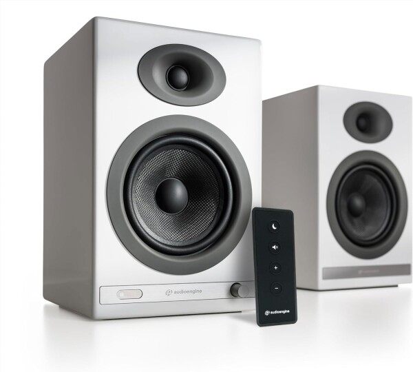 Audioengine オーディオエンジン HD5 ワイヤレス・パワードスピーカー l ブックシェルフ型ホームミュージックシステム Bluetooth aptX HD対応・DACアンプ内蔵 l 有線・無線接続、AUX入力、光デジ