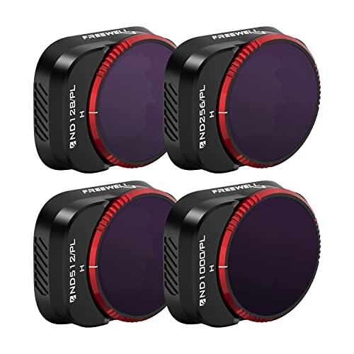 Freewell ND128/PL, ND256/PL, ND512/PL, ND1000/PL 4Pack Filters Compatible with Mini 3 Pro/Mini 3