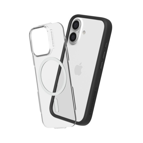 RHINOSHIELD (iPhone 16) MagSafe対応 Mod NX ケース 耐衝? 米軍MIL規格 衝撃吸収 傷 指紋 防止 薄型 軽量 - ブラック