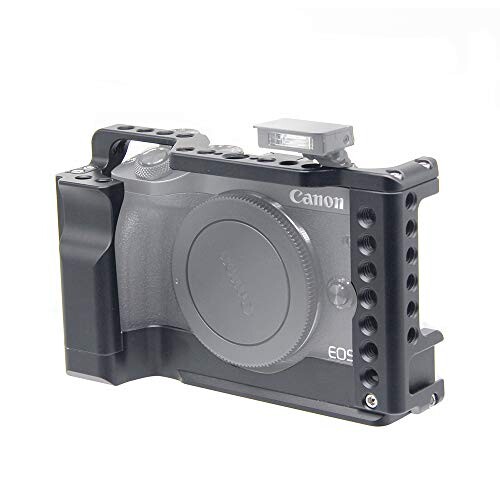 SIUTATDSH カメラ ケージ 適用 Canon キヤノン EOS M6II M6 カメラ専用ケージ 超拡張性 内蔵コールドシューマウント Arri規格のネジ穴がある Arca規格プレートがあり 周辺機器・アクセサリー