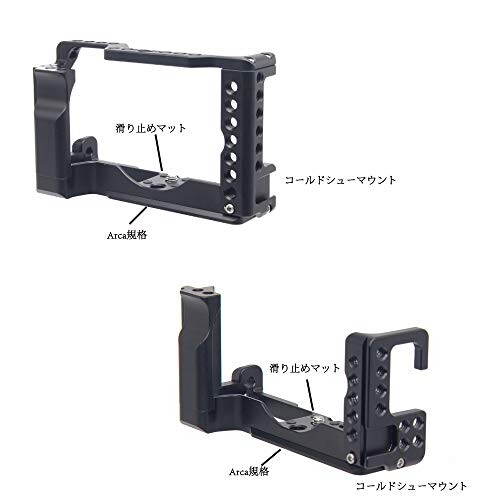 SIUTATDSH カメラ ケージ 適用 Canon キヤノン EOS M6II M6 カメラ専用ケージ 超拡張性 内蔵コールドシューマウント Arri規格のネジ穴がある Arca規格プレートがあり 周辺機器・アクセサリー