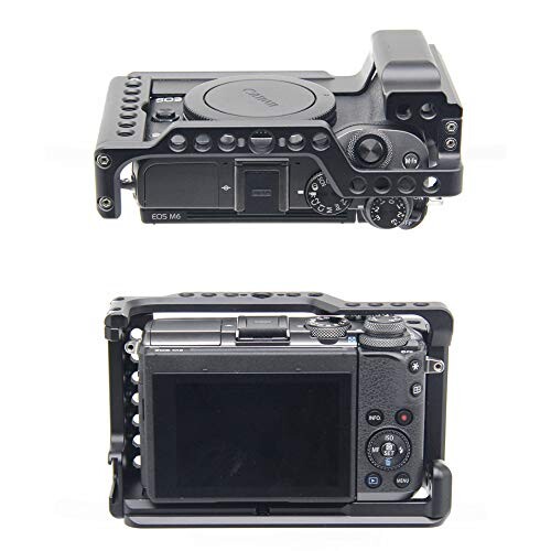 SIUTATDSH カメラ ケージ 適用 Canon キヤノン EOS M6II M6 カメラ専用ケージ 超拡張性 内蔵コールドシューマウント Arri規格のネジ穴がある Arca規格プレートがあり 周辺機器・アクセサリー