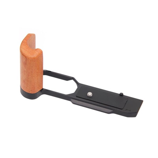 SIUTATDSH カメラグリップ 適用 パナソニック Nikon ニコンZF z f 専用 L型クイックリリースプレート、グリップ 木製ハンドル、電池交換でき、三脚設置でき、Arca Swiss規格 (BK)