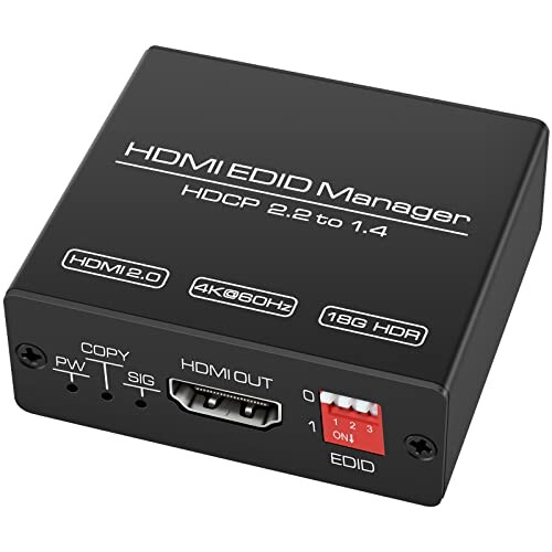 CMSTEDCD HDMI EDID エミュレータマネージャー 4K 予言 8 拡張ディスプレイ 識別データモード プログラム可能 EDID コピー機 信号をイコライズする 4K @60Hz HDMI 2.0b HDCP2.2 18Gbps HDR YUV 4:4:4 CECの通販は