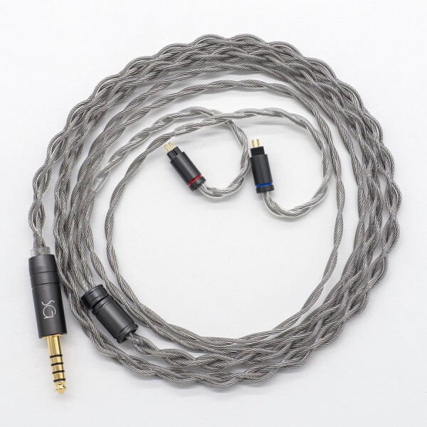 SoundsGood Stibnite スティブナイト 4芯 ハンドメイド リケーブル 銀メッキ 高純度銅 無酸素銅 OFC イヤホン アップグレード ケーブル 交換ケーブル (2Pin-4.4mm)の通販は 7,700円