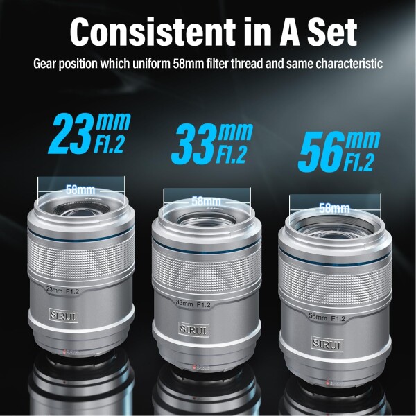 SIRUI Sniper 33mmオートフォーカスレンズ、F1.2広角APS-Cカメラレンズ(Xマウント、シルバー)の通販は