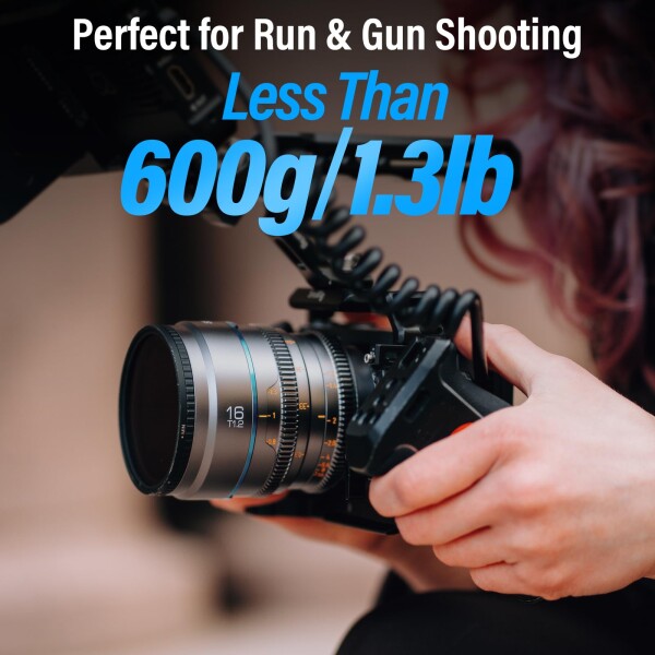 SIRUI Night Walker 16mm T1.2 S35 広角シネレンズ 大口径マニュアルフォーカスレンズ (MS16X-G, Xマウント, メタルグレー) その他交換レンズ
