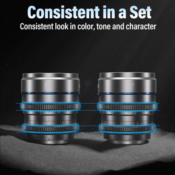 SIRUI Night Walker 16mm T1.2 S35 広角シネレンズ 大口径マニュアルフォーカスレンズ (MS16X-G, Xマウント, メタルグレー) その他交換レンズ