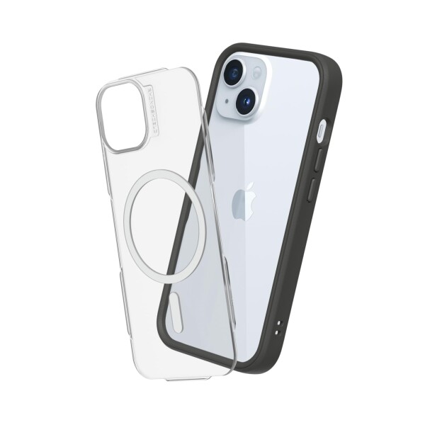 RHINOSHIELD (iPhone 15) MagSafe対応 Mod NX ケース 耐衝? 米軍MIL規格 衝撃吸収 傷 指紋 防止 薄型 軽量 - グラファイト