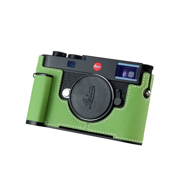 SIUTATDSH カメラハーフケース Leica M11/M11-P用 ビンテージメタル 本革 カメラ保護ケース スタイリッシュ ポータブル 耐衝撃 (グリーン L)の通販は 21,684円