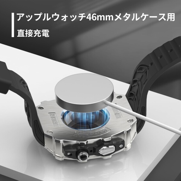 AHNHSKY Apple Watch バンド 10 46mm ケース カバー 耐衝撃 傷防止 スポーツバンド アップルウォッチ バンド iWatch Series 11/10 46 mm 耐久性 耐衝撃 落下防止 傷防止 ブラック (チタン, 46mm)_6