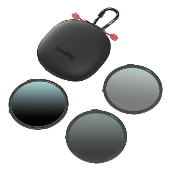 SMALLRIG ニュートラル デンシティ マグネット フィルター キット (3 個) ND8、ND64 ND1000 フィルター 両面 16 層コーティング SMALLRIG マット ボックス 調整可能クランプ付き 4409/4411/4412/4415専用 4