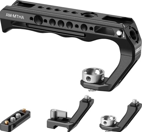 SIRUI 革新二合一トップハンドル、ARRIまたはNATO取付位置決めフレーム、全アルミニウムカメラケージハンドル、安全ピン付き冷靴、多ネジ穴、AM-MTHA