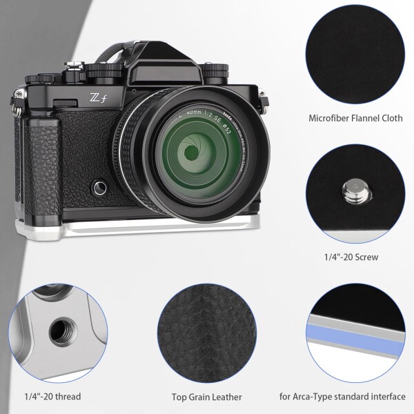 Haoge HG-ZFS カメラホルダー ハンドグリップ Nikon Z f ZF L字型グリップ Arca Swiss Kirk RRS Benro クイックリリースプレートブラケットに適合_3
