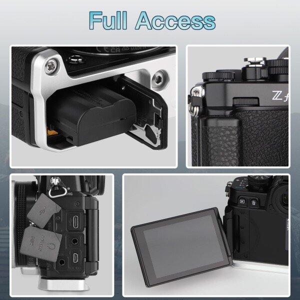 Haoge HG-ZFS カメラホルダー ハンドグリップ Nikon Z f ZF L字型グリップ Arca Swiss Kirk RRS Benro クイックリリースプレートブラケットに適合_4