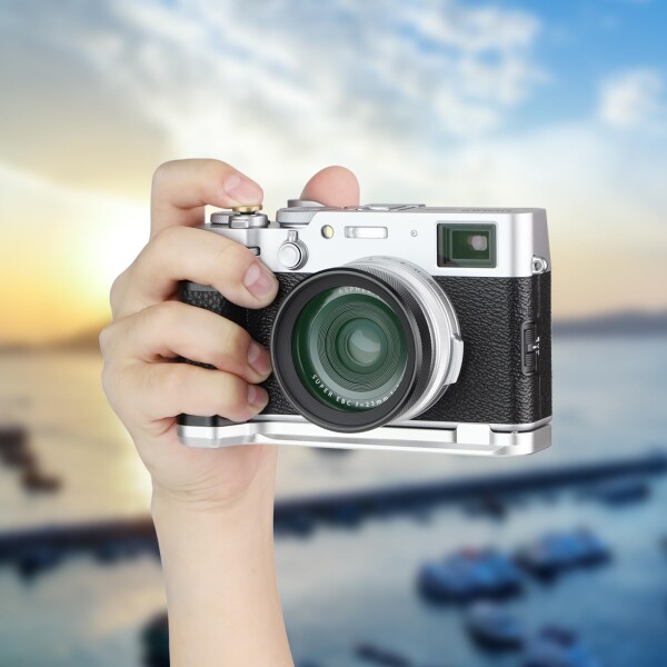 Haoge ホルダー ハンドグリップ 富士フイルム Fuji X100VI カメラ L型 グリップ HG-XVIS アルカ スイス クイック リリース プレート カメラ ハンドル ブラケット_1