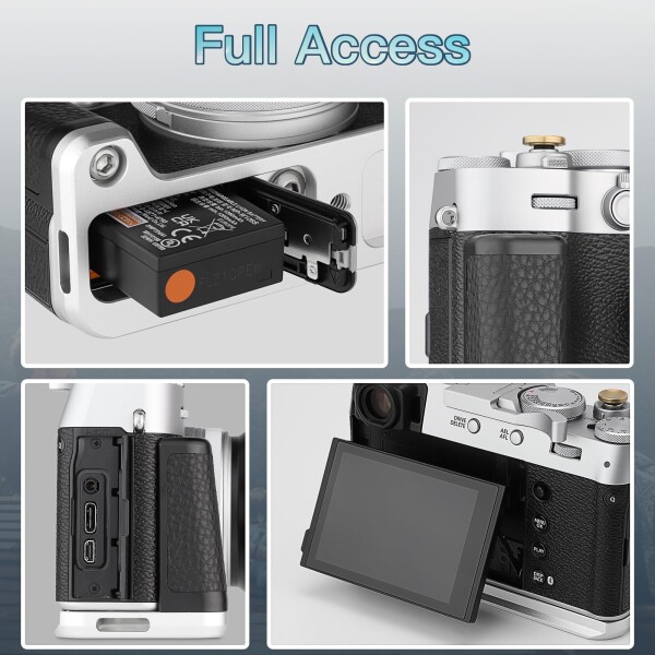 Haoge ホルダー ハンドグリップ 富士フイルム Fuji X100VI カメラ L型 グリップ HG-XVIS アルカ スイス クイック リリース プレート カメラ ハンドル ブラケット_5
