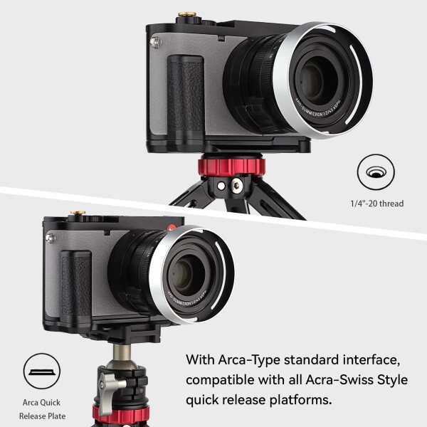 Haoge HG-Q3B ハンドル ハンドグリップ Leica Q3 Q3-43用 カメラボディ L字型グリップブラケット_7