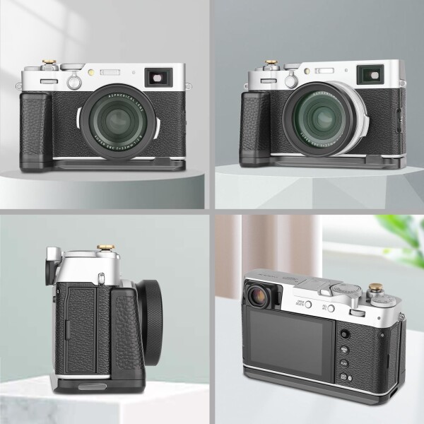 Haoge ハンドル ハンドグリップ 富士フイルム Fuji X100VI カメラ用 L字型グリップ HG-XVIB Arca Swiss Kirk RRS クイックリリースプレート カメラ ベンロブラケット_7