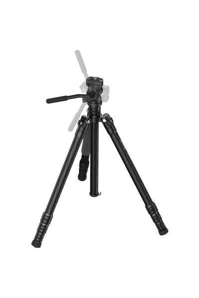 SmallRig CT150 トラベルビデオ三脚 157cmまで 荷重は3kgまで カーボンファイバー製 一脚可変式 ビデオカメラ用三脚 ビデオヘッドとArca互換のQRプレートを備え、360°回転 &amp; 90° / -70°傾斜が可能_3