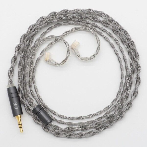 SoundsGood Stibnite スティブナイト 4芯 ハンドメイド リケーブル 銀メッキ 高純度銅 無酸素銅 OFC イヤホン アップグレード ケーブル 交換ケーブル (QDC-3.5mm)