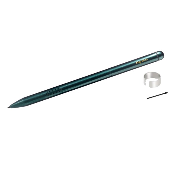 King Write MR05 緑 Galaxy Note | 富士通 Quaderno クアデルノ (Gen.2/Gen.3C) 用EMRスタイラスペン 高精度 最大4096レベル筆圧対応 パームリジェクション対応 消しゴム機能対応