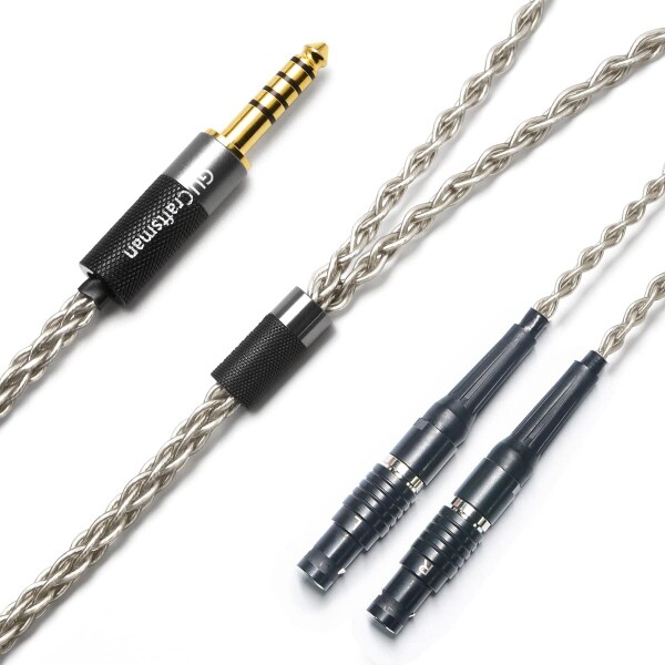 GUCraftsman 6N単結晶銀ヘッドホンアップグレードケーブル/代替ケーブルは4Pin XLR/4.4mm/2.5mm Focal Utopiaと互換性あり (4.4mm プラグ)_1