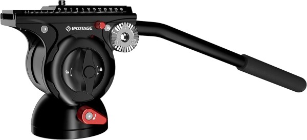 IFOOTAGE Komodo K5S ビデオ雲台 フルードヘッド 耐荷重5kg クイックリリースプレー